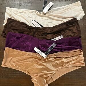 Victoria's Secret Satin Cheeky Hiphugger Panty Bundle M 🤎💜